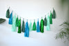 physical Emerald Green peacock Paper Tassel Garland - classy Green party Birthday banner anniversary and wedding Fringe garland - Enchanted Forest Decopompoms