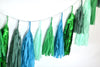 physical Emerald Green peacock Paper Tassel Garland - classy Green party Birthday banner anniversary and wedding Fringe garland - Enchanted Forest Decopompoms