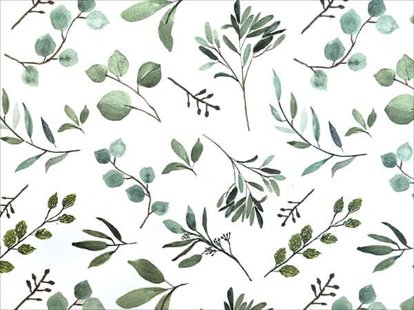 Eucalyptus printed tissue paper sheets - Premium quality gift wrap paper - High quality - eco friendly wrapping