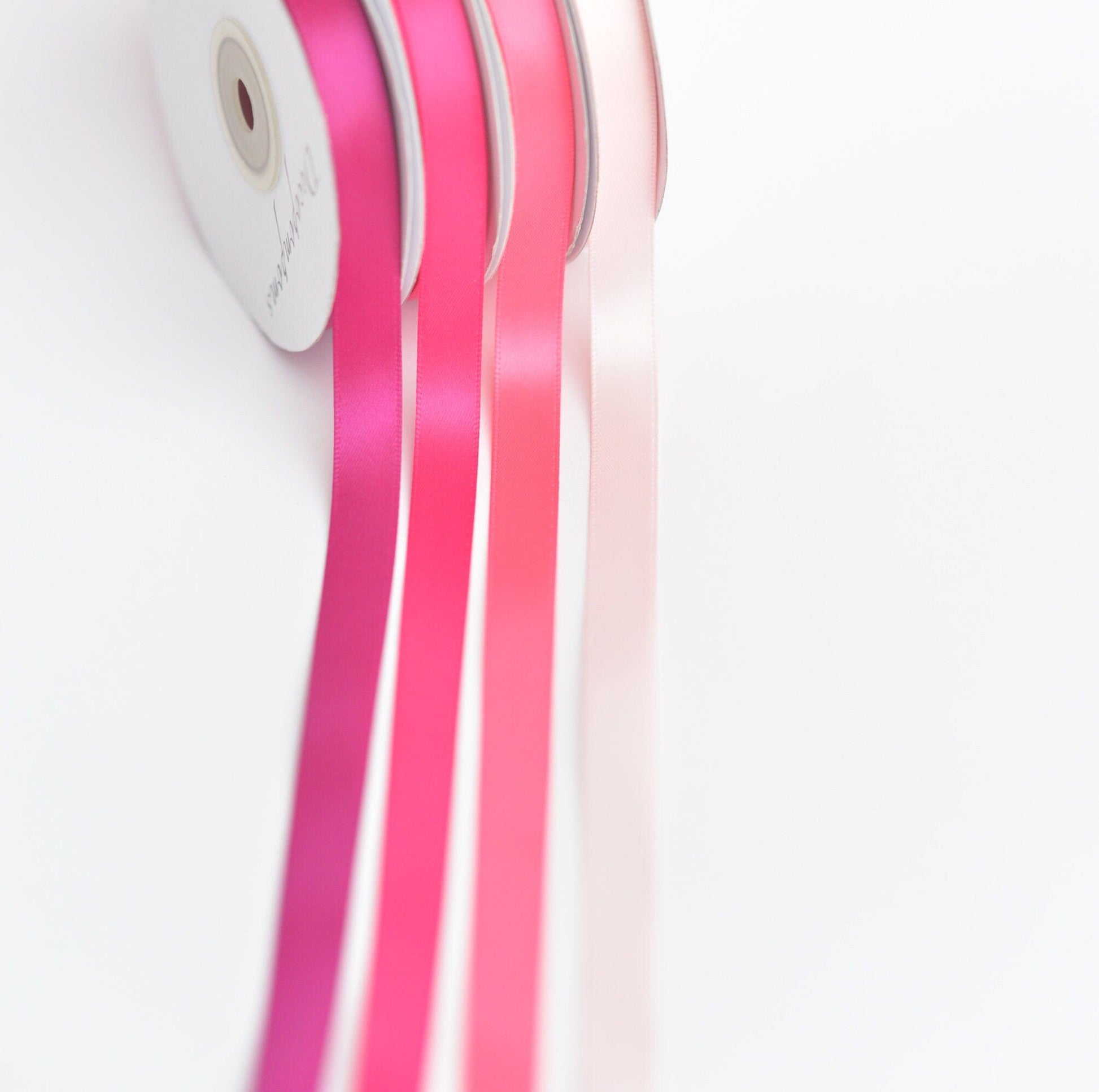 Fuchsia pink double sided satin ribbon full roll 25m 6 / 12 mm Bright pink Gift Wrap ribbon pink Ribbon Gift Ribbon Decoration Wrapping