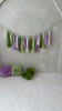 physical Green and lilac Paper Tassel Garland finge bunting Birthday garland paper decorations Fringe garland baby shower bridal shower balloon tail Decopompoms