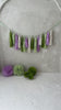 physical Green and lilac Paper Tassel Garland finge bunting Birthday garland paper decorations Fringe garland baby shower bridal shower balloon tail Decopompoms