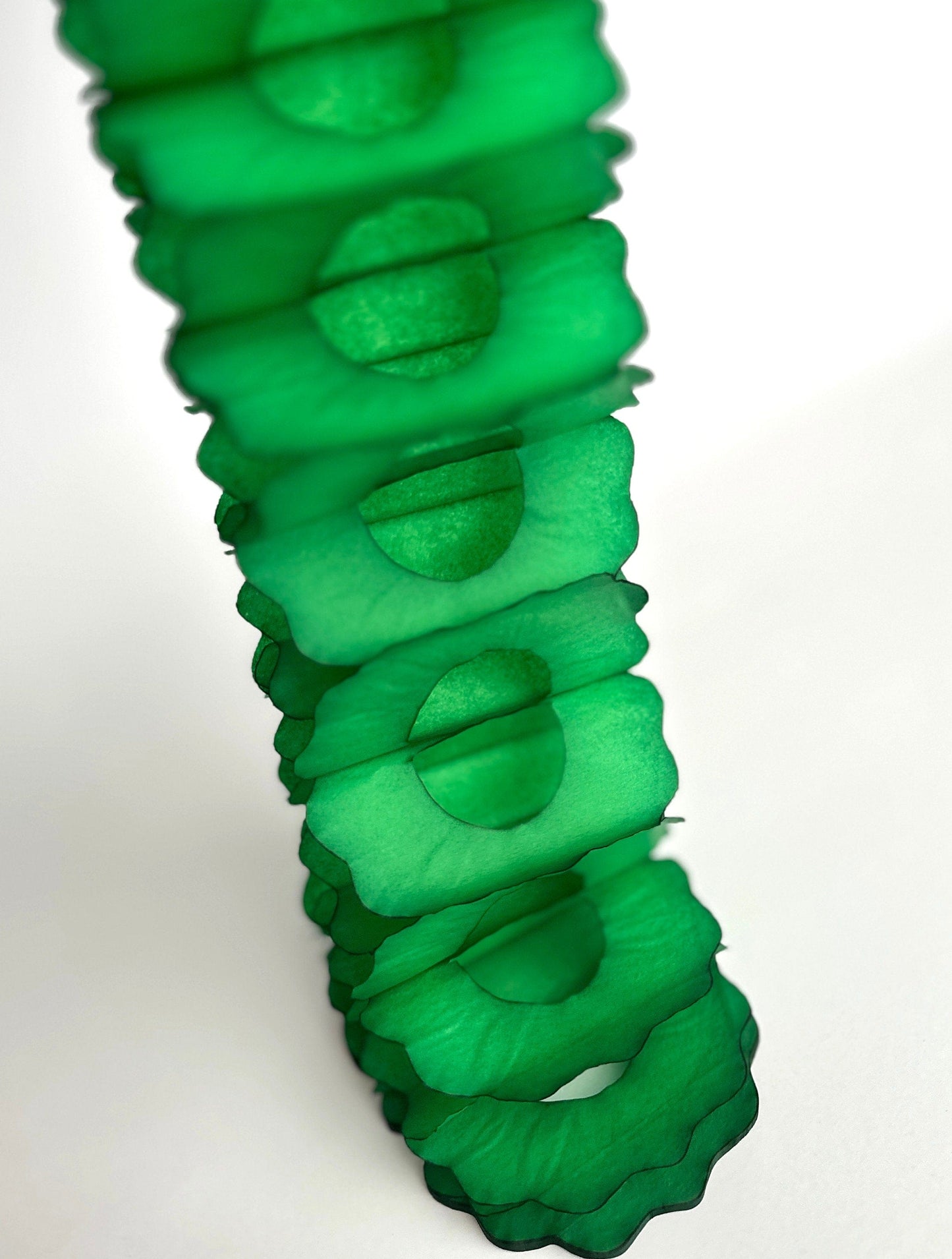 Holiday green Classic vintage Paper Garlands - set of 3 - 142 " / 360cm - reusable