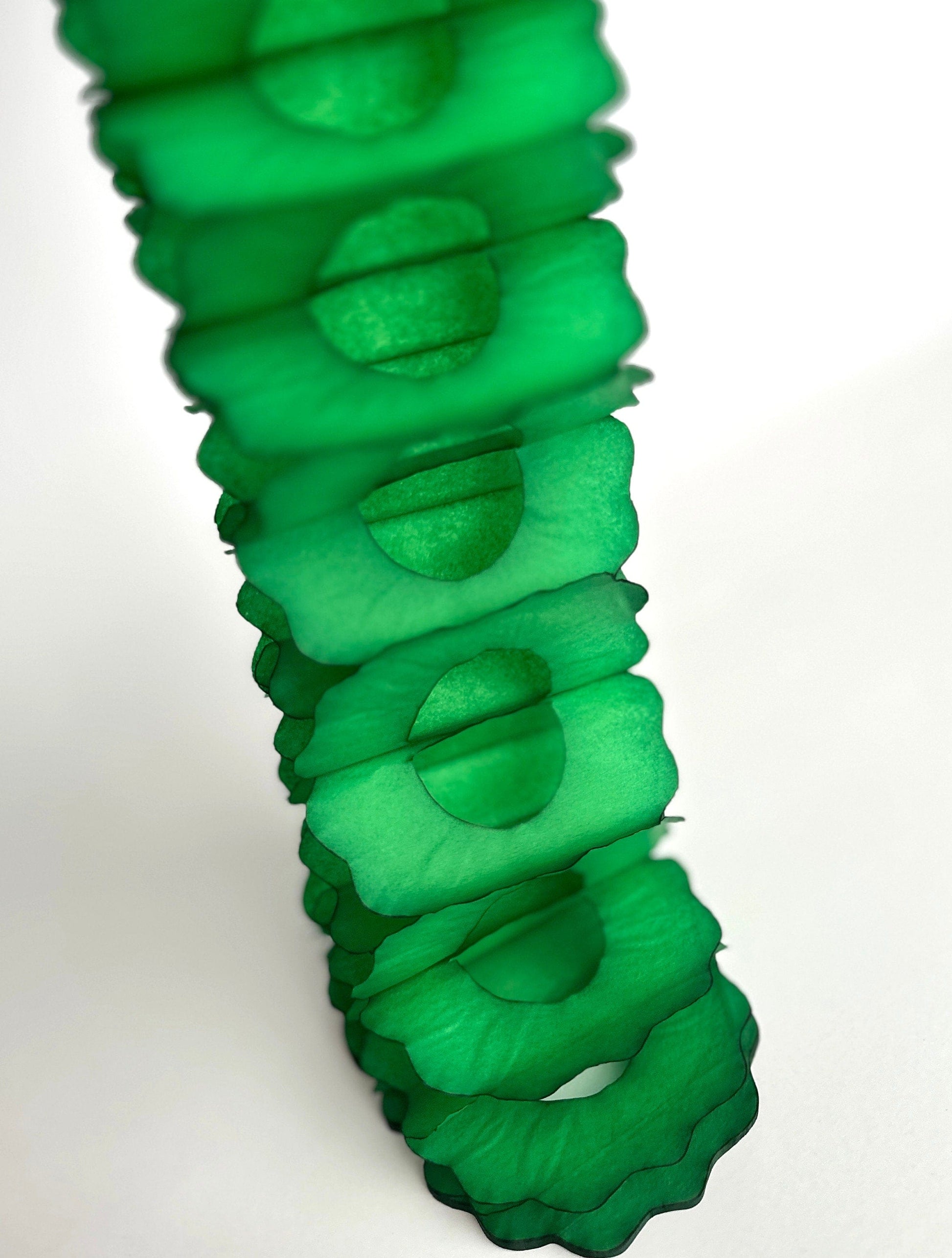 Holiday green Classic vintage Paper Garlands - set of 3 - 142 " / 360cm - reusable