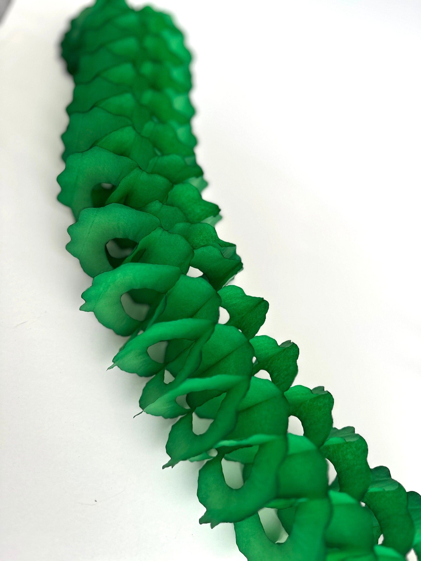 Holiday green Classic vintage Paper Garlands - set of 3 - 142 " / 360cm - reusable