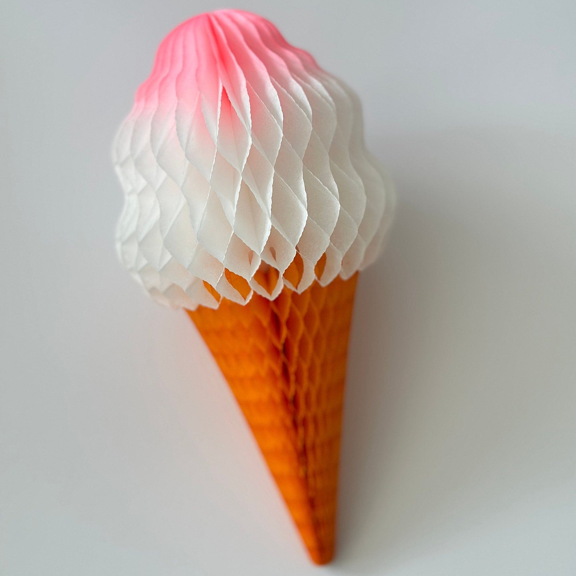 Ice cream cone birthday Paper honeycomb - 38cm birthday decorations Dessert Shop Display, Photo Booth Props, classroom, dessert decorations