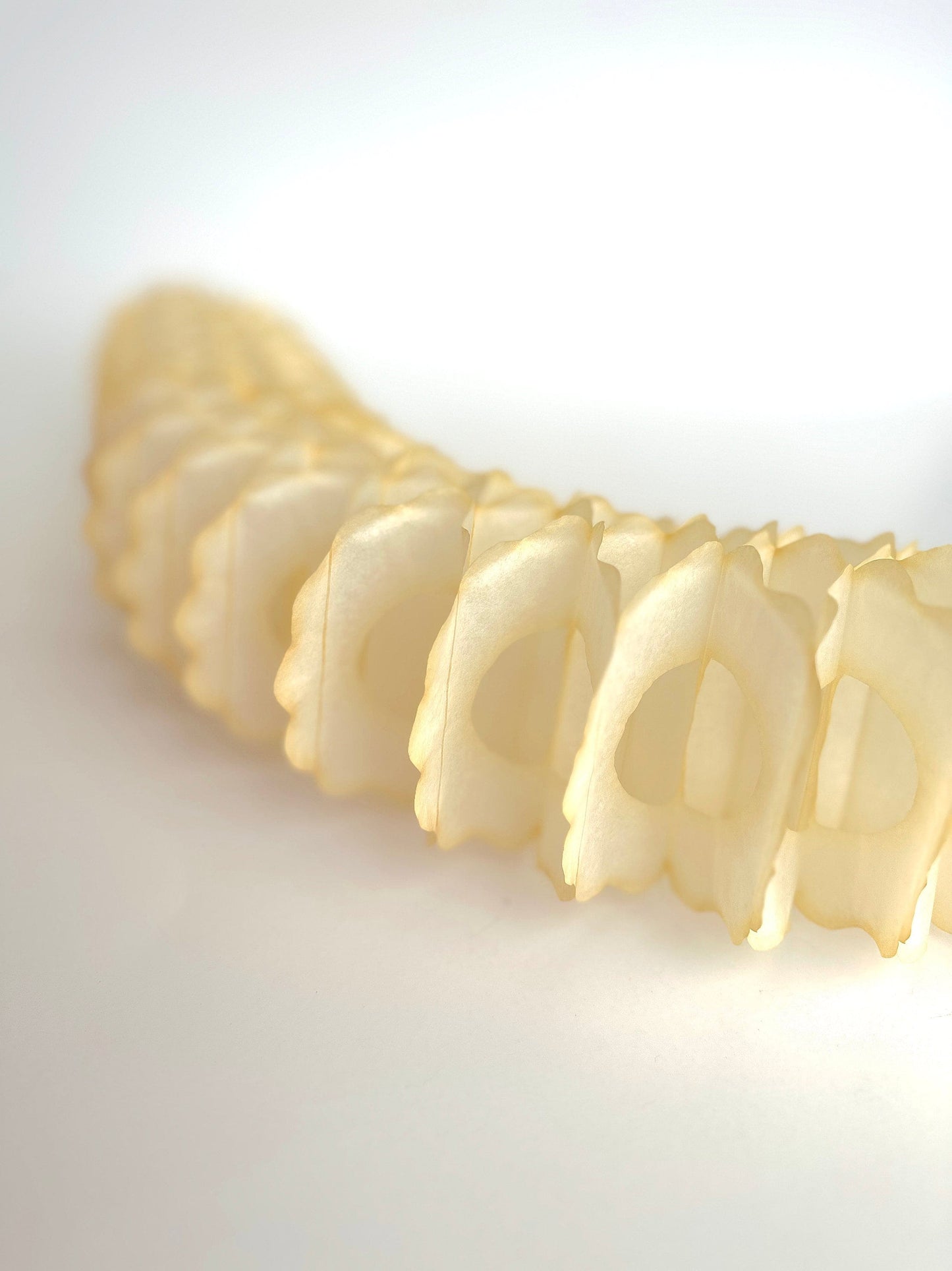 Ivory / cream Classic vintage Paper Garlands - set of 3 - 142 " / 360cm - reusable