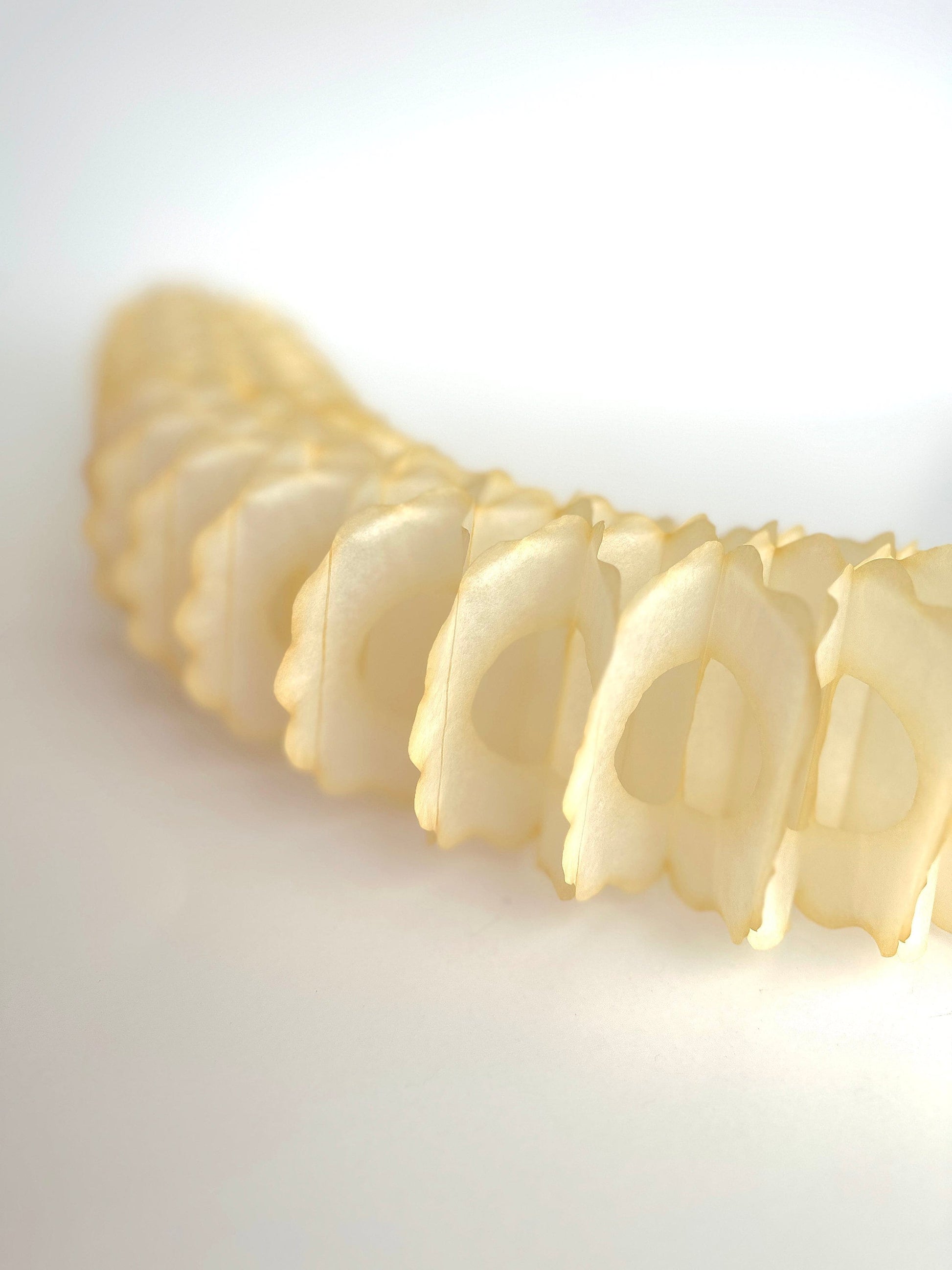 Ivory / cream Classic vintage Paper Garlands - set of 3 - 142 " / 360cm - reusable