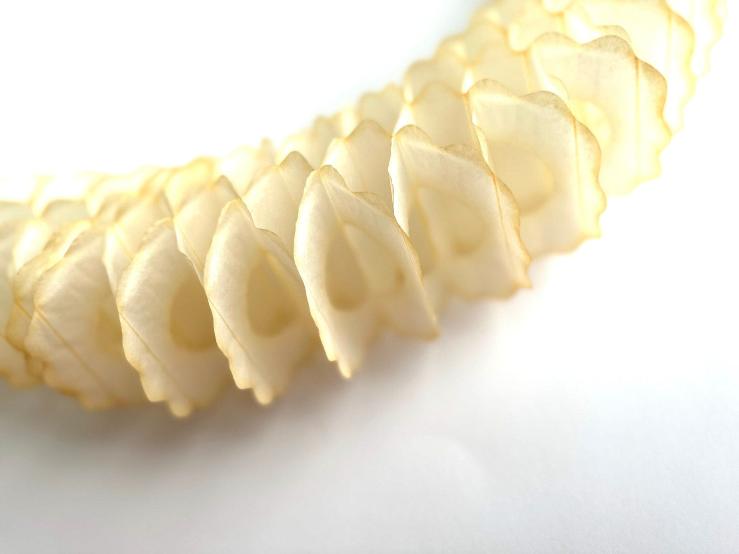 Ivory / cream Classic vintage Paper Garlands - set of 3 - 142 " / 360cm - reusable