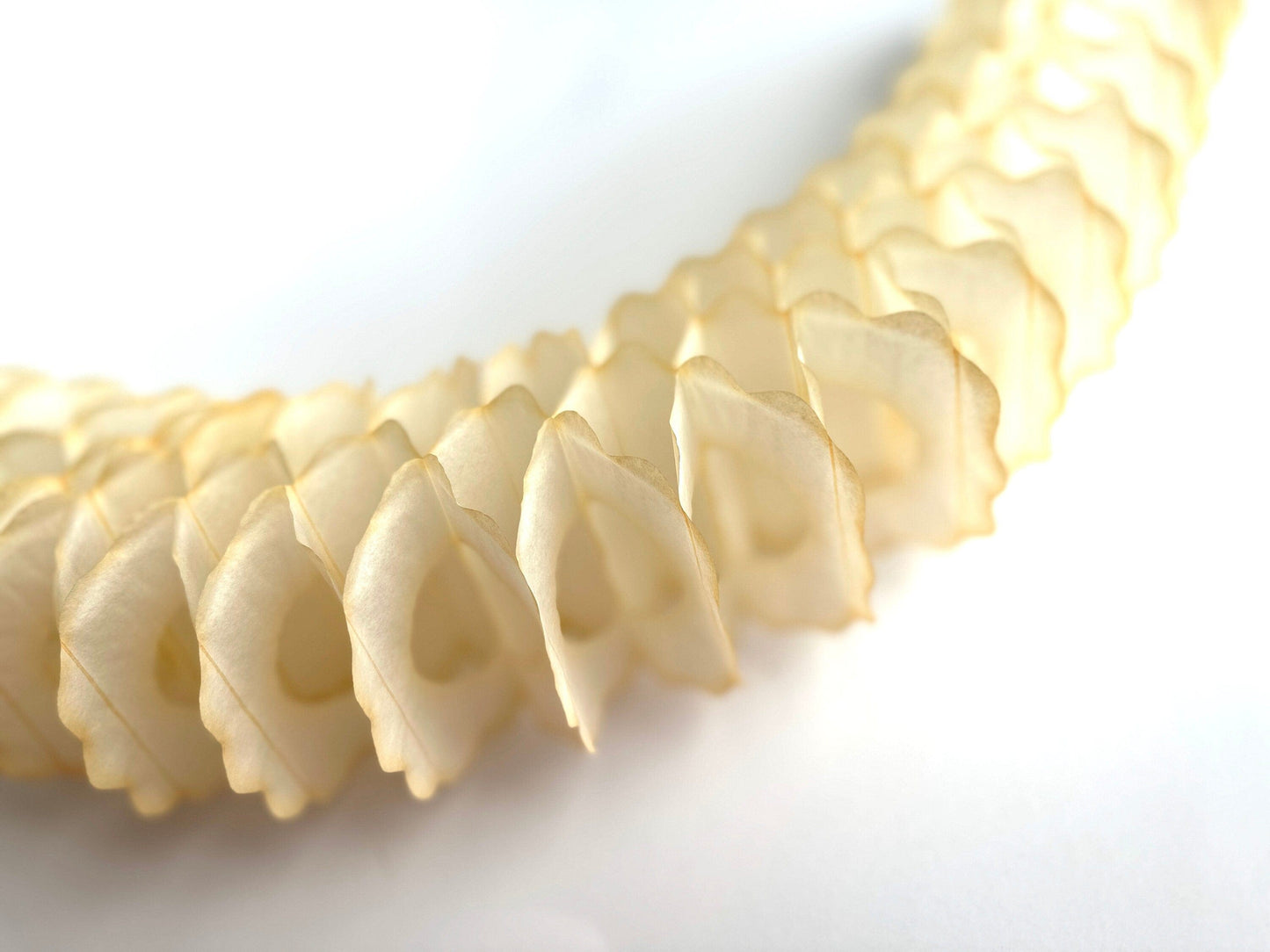 Ivory / cream Classic vintage Paper Garlands - set of 3 - 142 " / 360cm - reusable