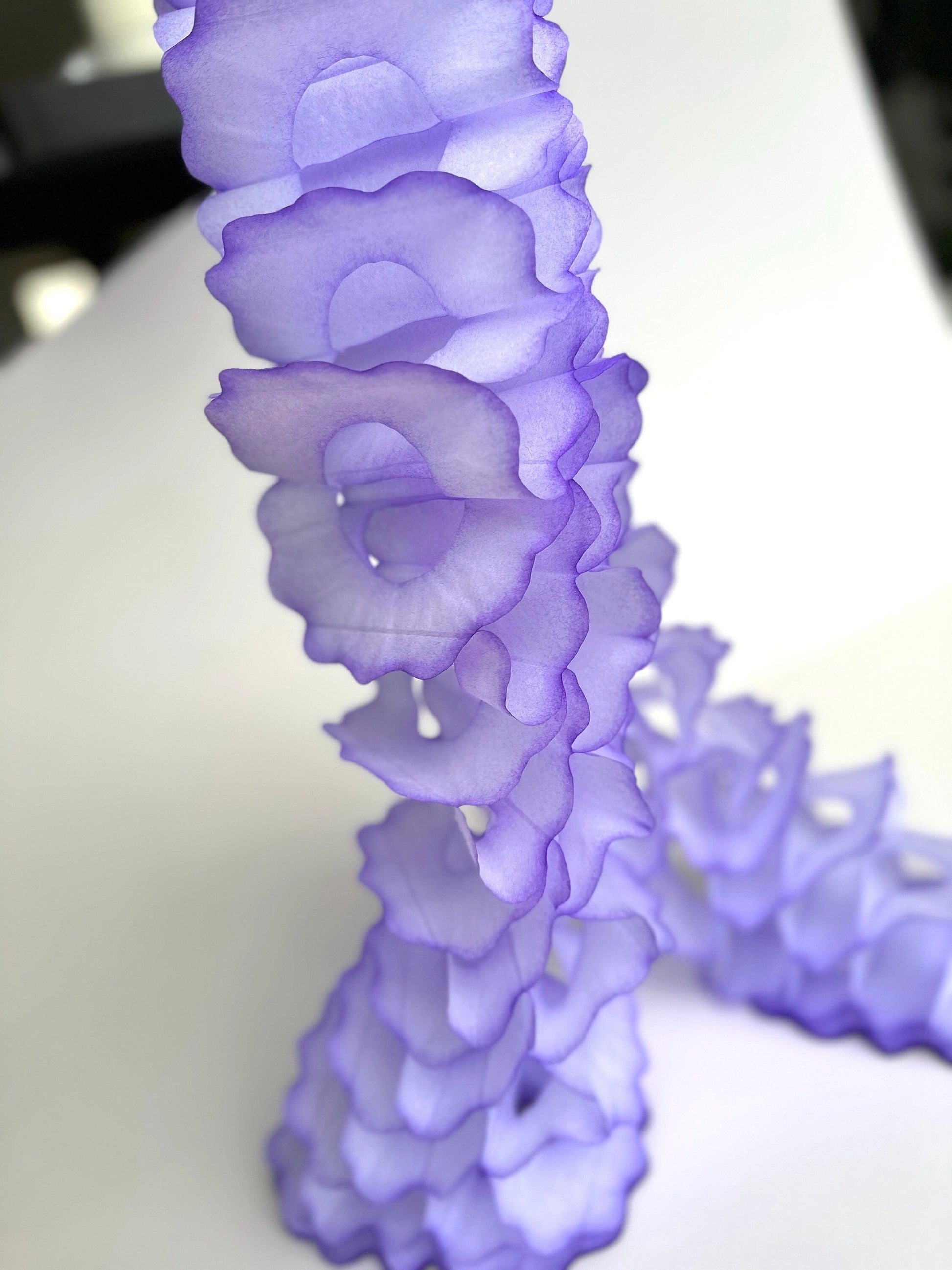 Lavender Classic vintage Paper Garlands - set of 3 - 142 " / 360cm - reusable