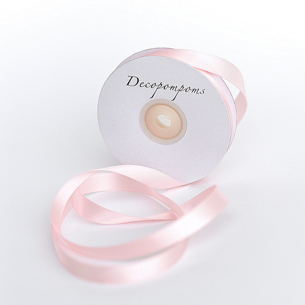 physical Light pink Ribbon double sided satin ribbon full roll 25m - 6mm / 12mm Gift Wrapping pink satin ribbon Ribbon blush Gift Ribbon Decorations Decopompoms
