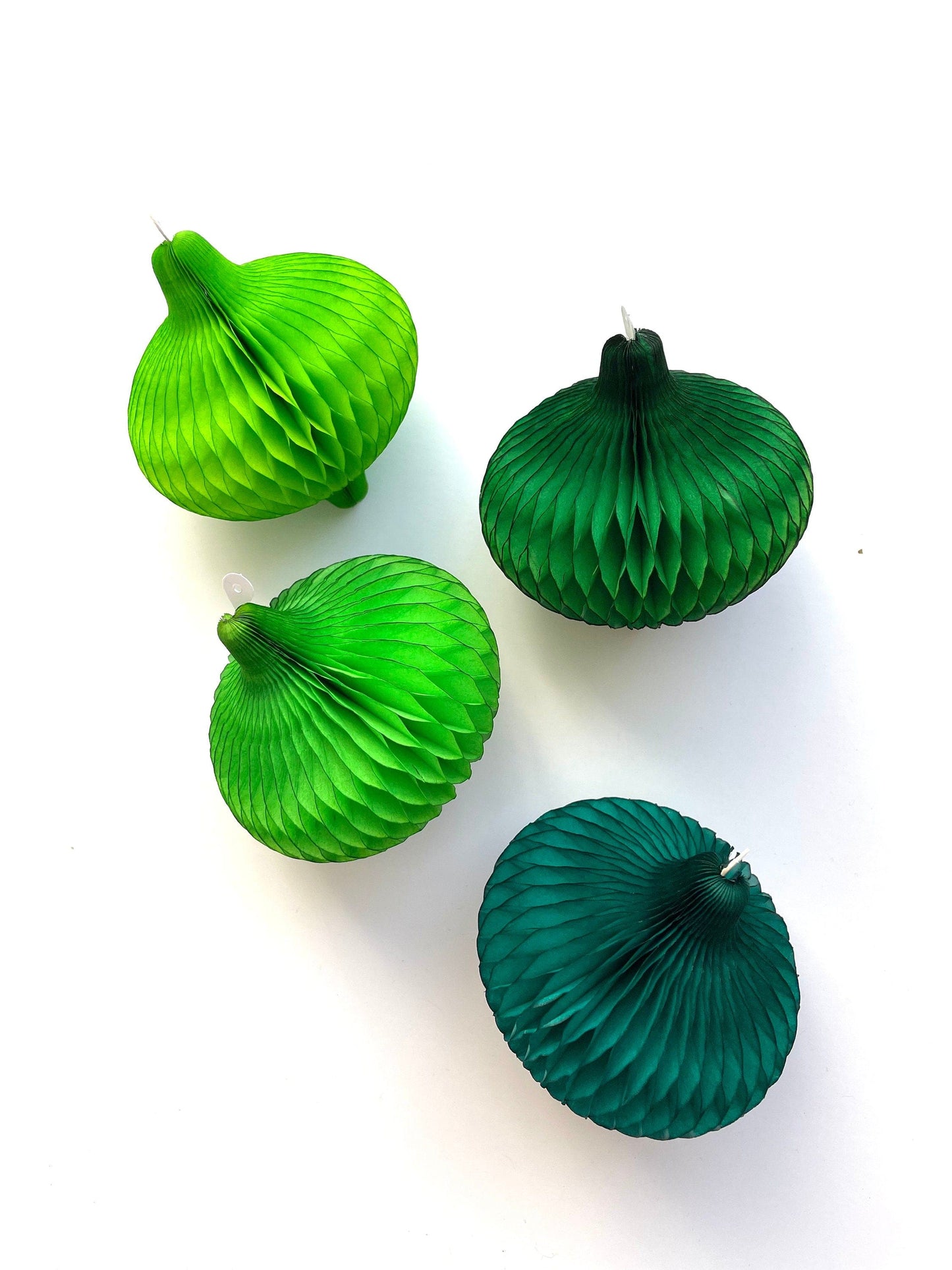 Mini honeycomb paper baubles - Christmas decorations - 5 baubles set -