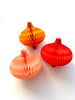 physical Mini honeycomb paper baubles - Christmas decorations - 5 baubles set - Decopompoms