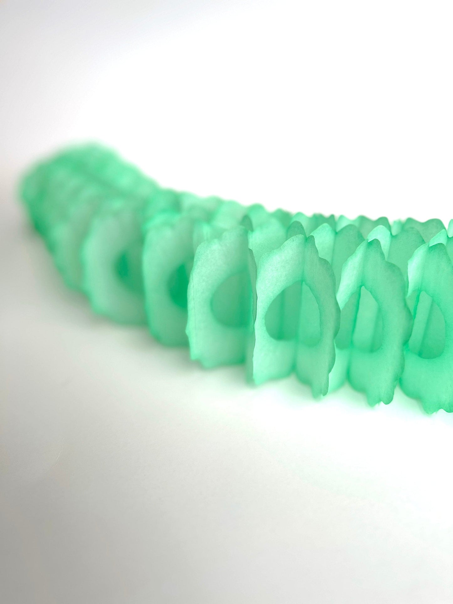 Mint green Classic vintage Paper Garlands - set of 3 - 142 " / 360cm - reusable