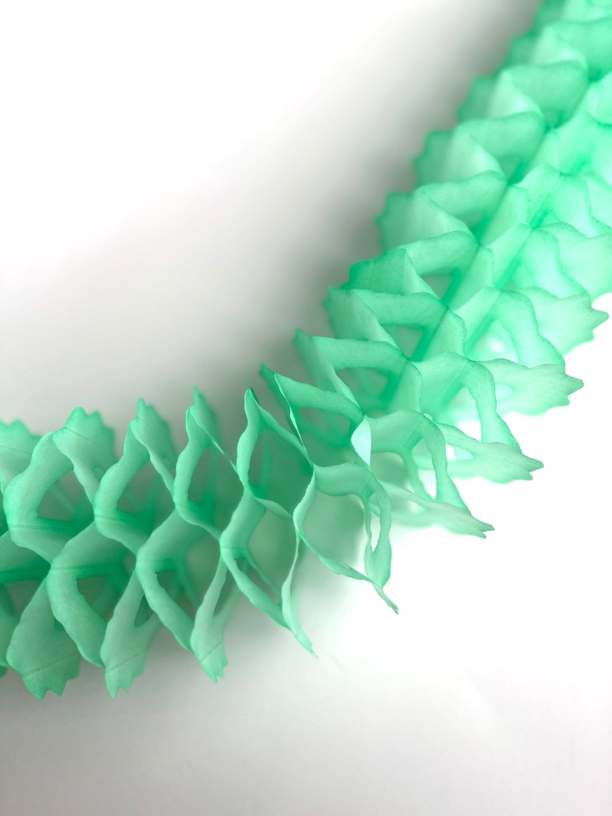 Mint green Classic vintage Paper Garlands - set of 3 - 142 " / 360cm - reusable