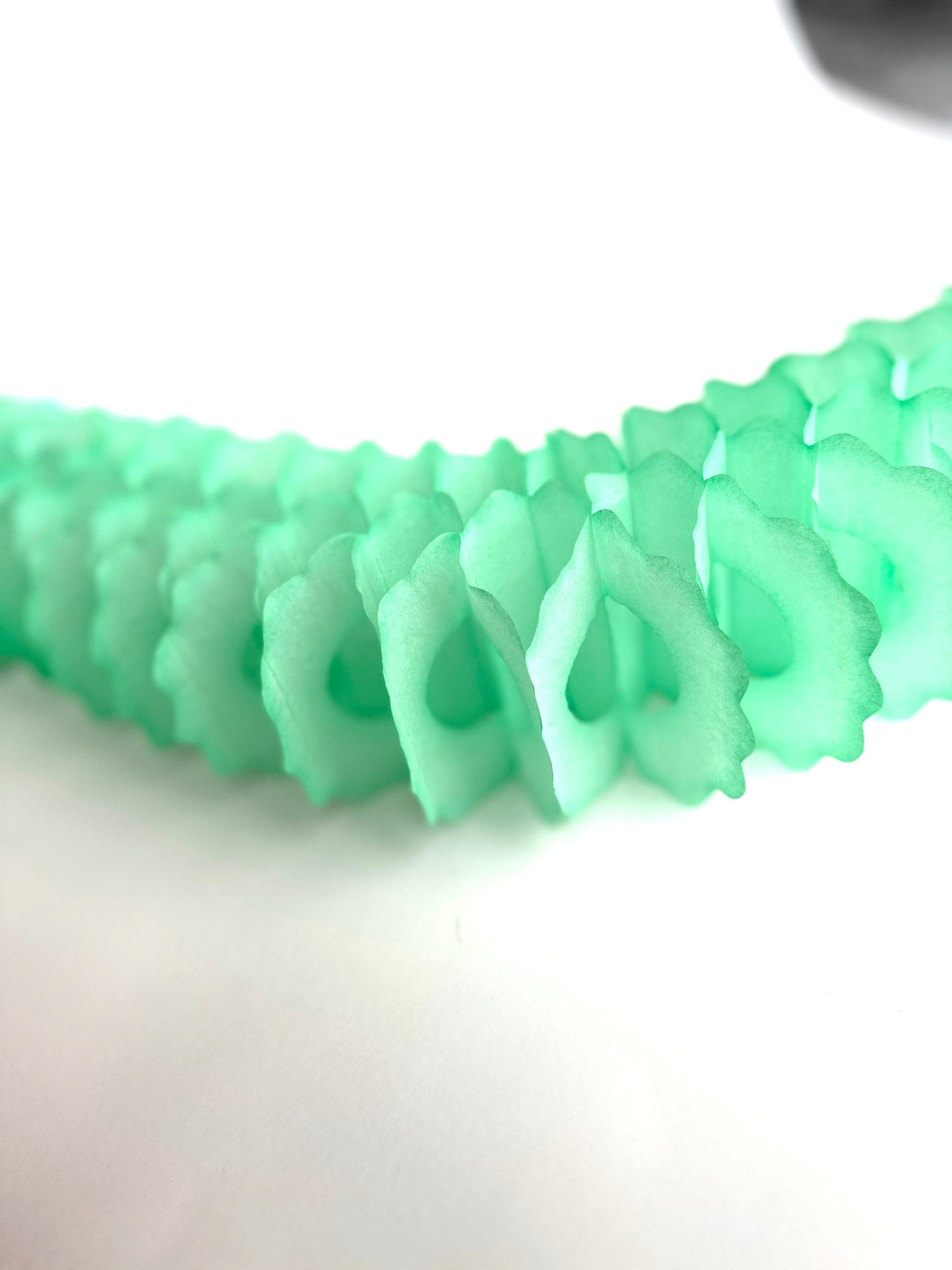 Mint green Classic vintage Paper Garlands - set of 3 - 142 " / 360cm - reusable