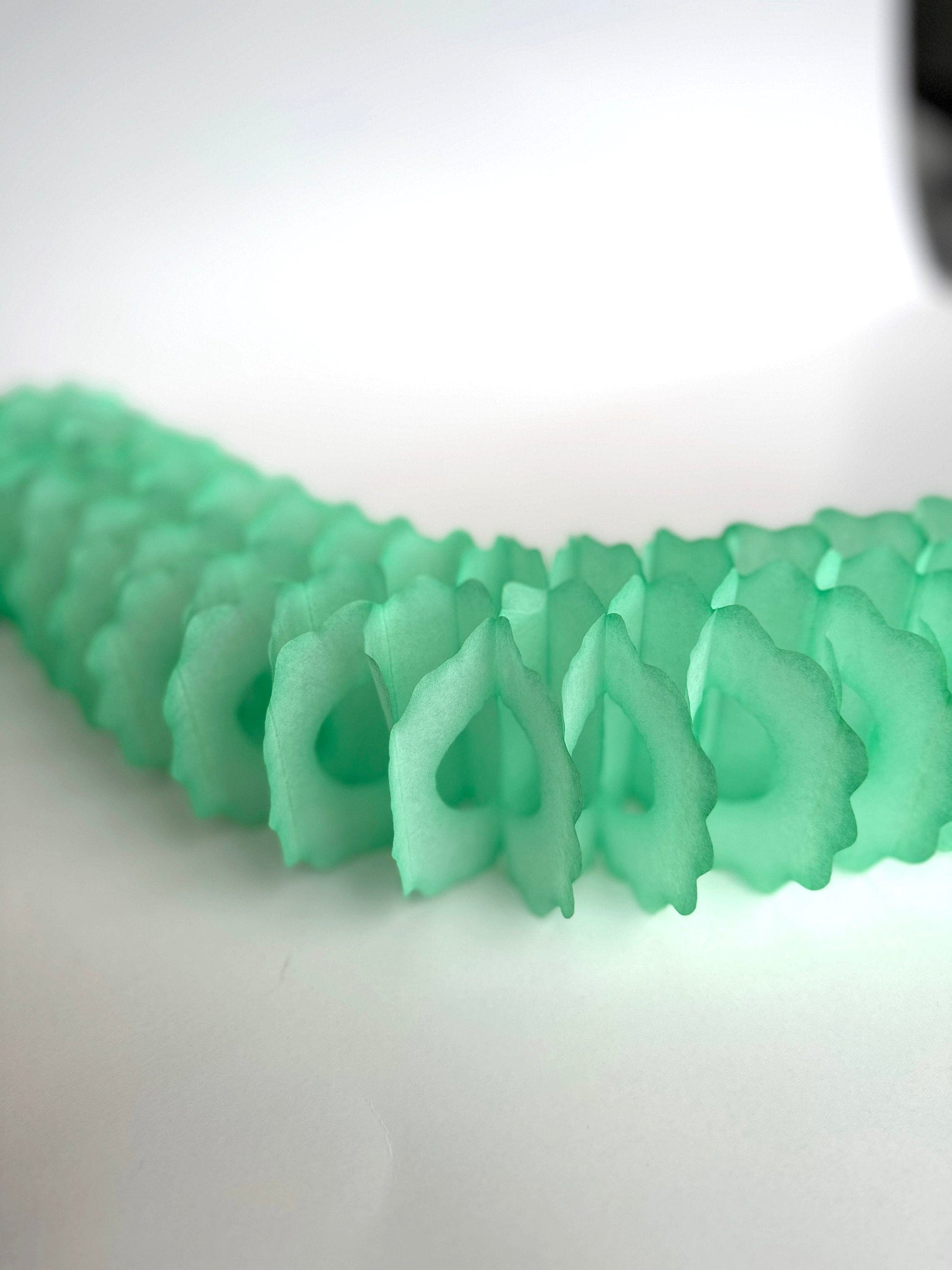 Mint green Classic vintage Paper Garlands - set of 3 - 142 " / 360cm - reusable