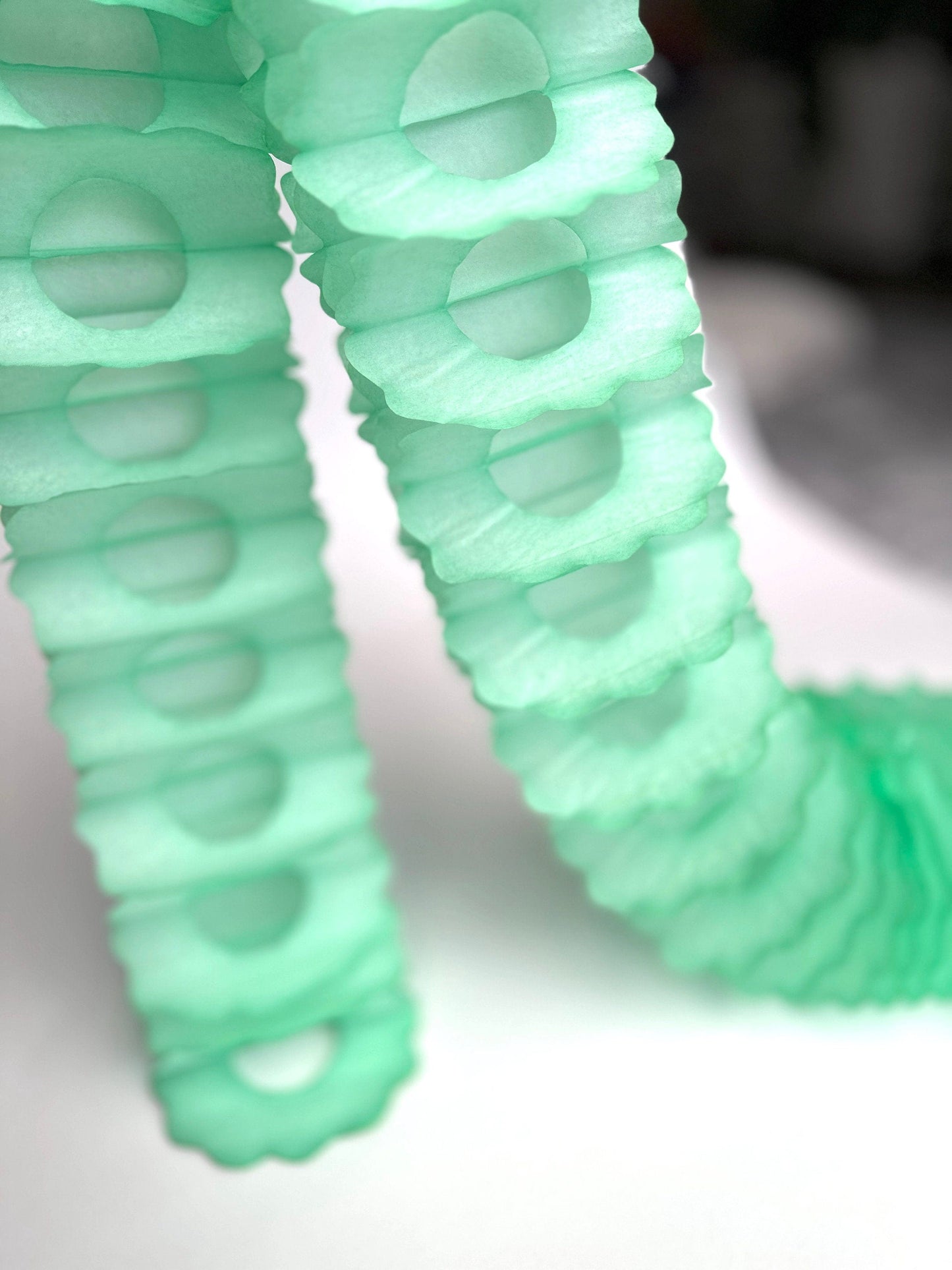 Mint green Classic vintage Paper Garlands - set of 3 - 142 " / 360cm - reusable