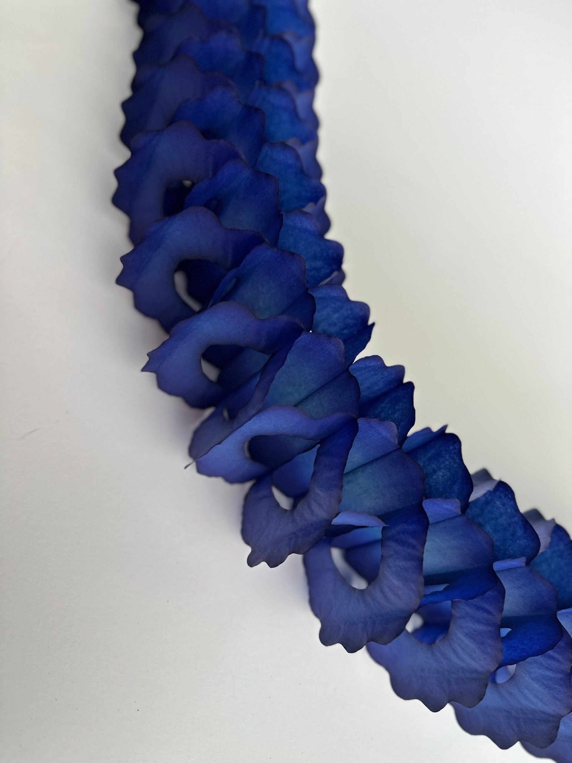 Navy blue Classic vintage Paper Garlands - set of 3 - 142 " / 360cm - reusable
