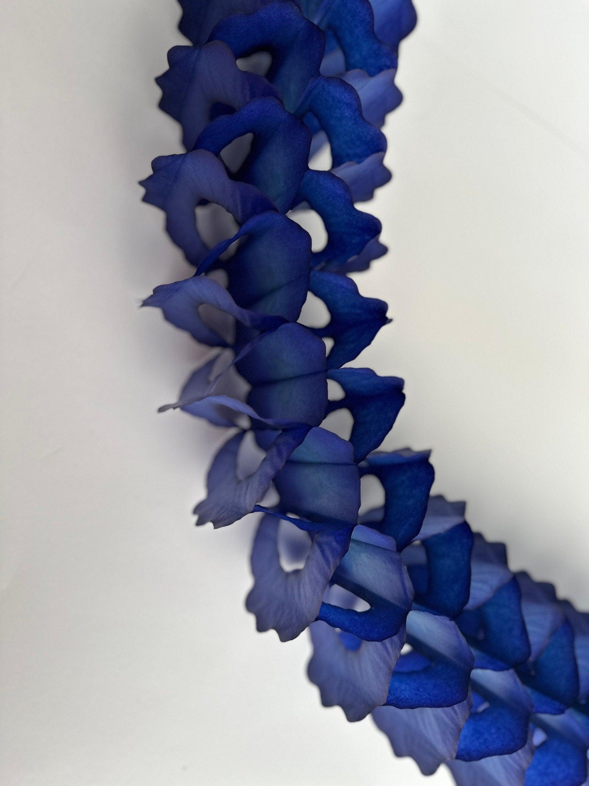 Navy blue Classic vintage Paper Garlands - set of 3 - 142 " / 360cm - reusable