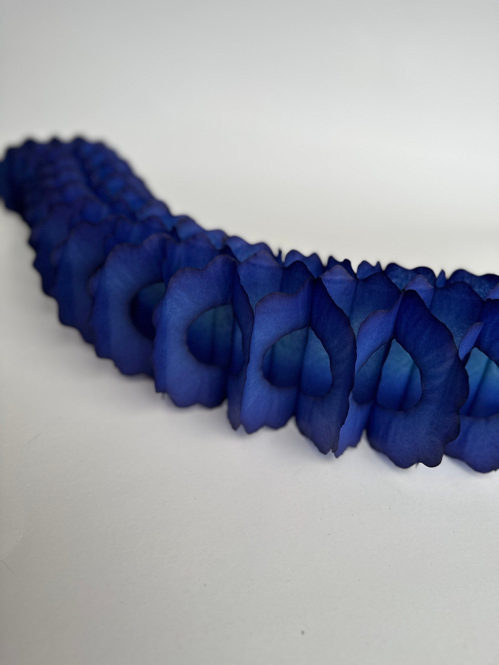 Navy blue Classic vintage Paper Garlands - set of 3 - 142 " / 360cm - reusable