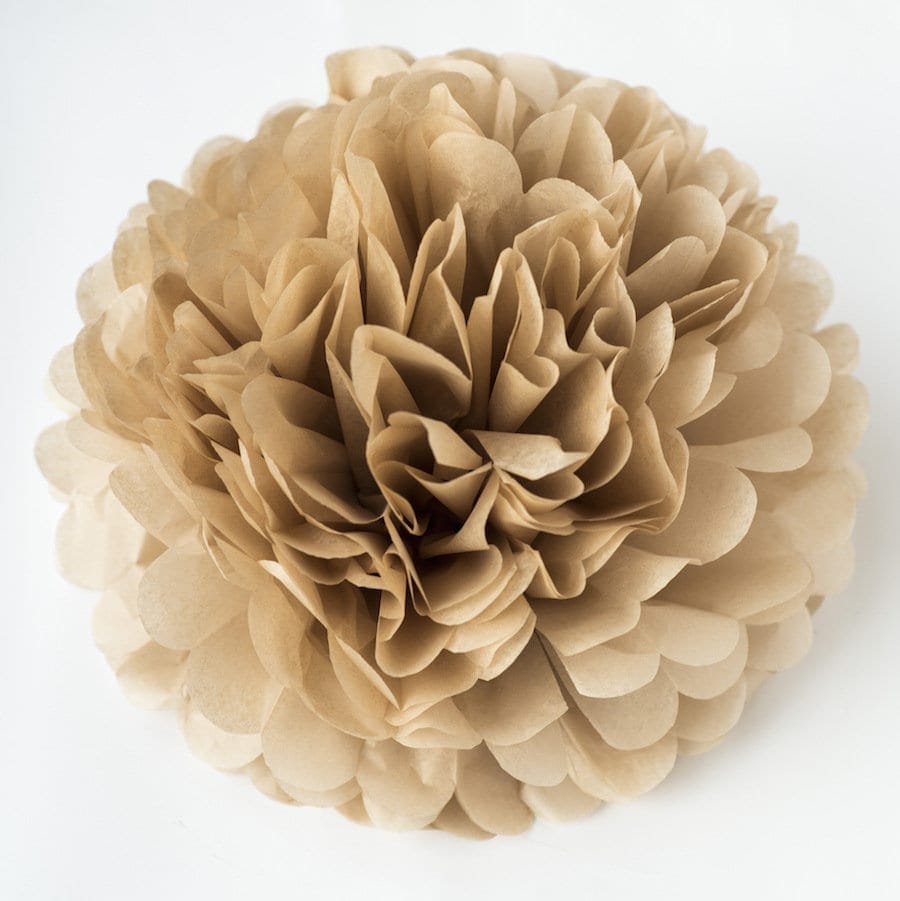 Neutral paper pom poms set | Paper flowers set of 20 | Rustic wedding decorations | fall baby shower, bridal shower, birthday decorations