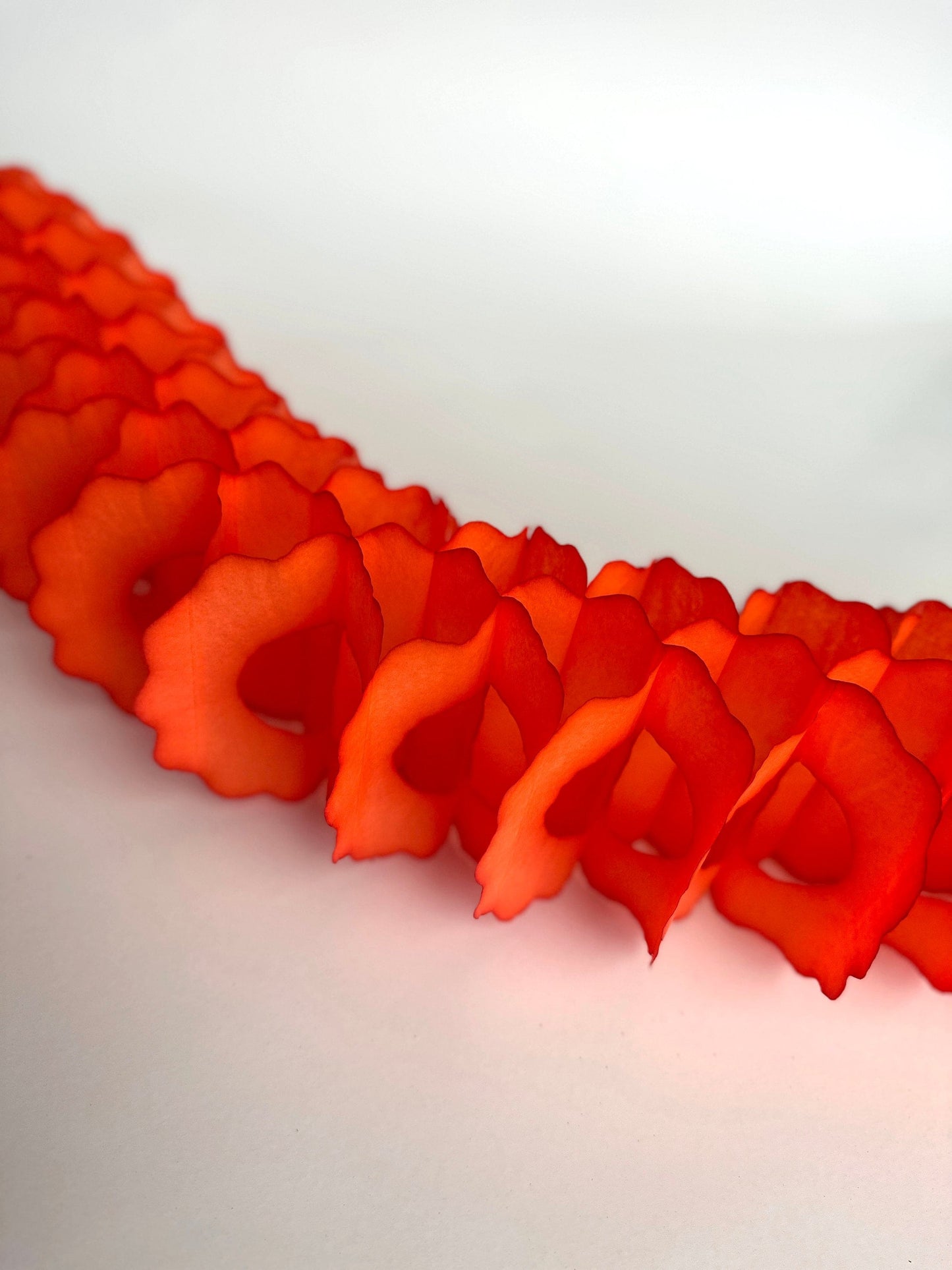 Orange Classic vintage Paper Garlands - set of 3 - 142 " / 360cm - reusable