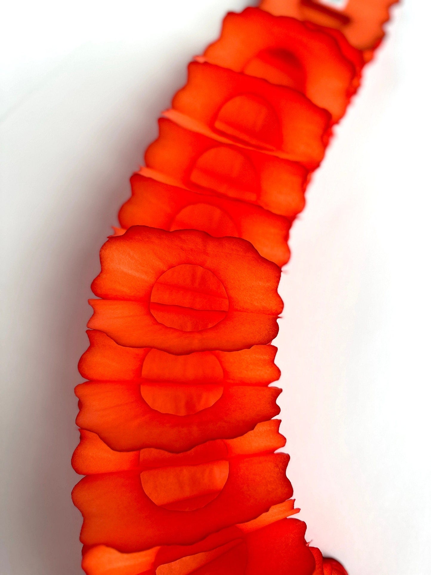 Orange Classic vintage Paper Garlands - set of 3 - 142 " / 360cm - reusable