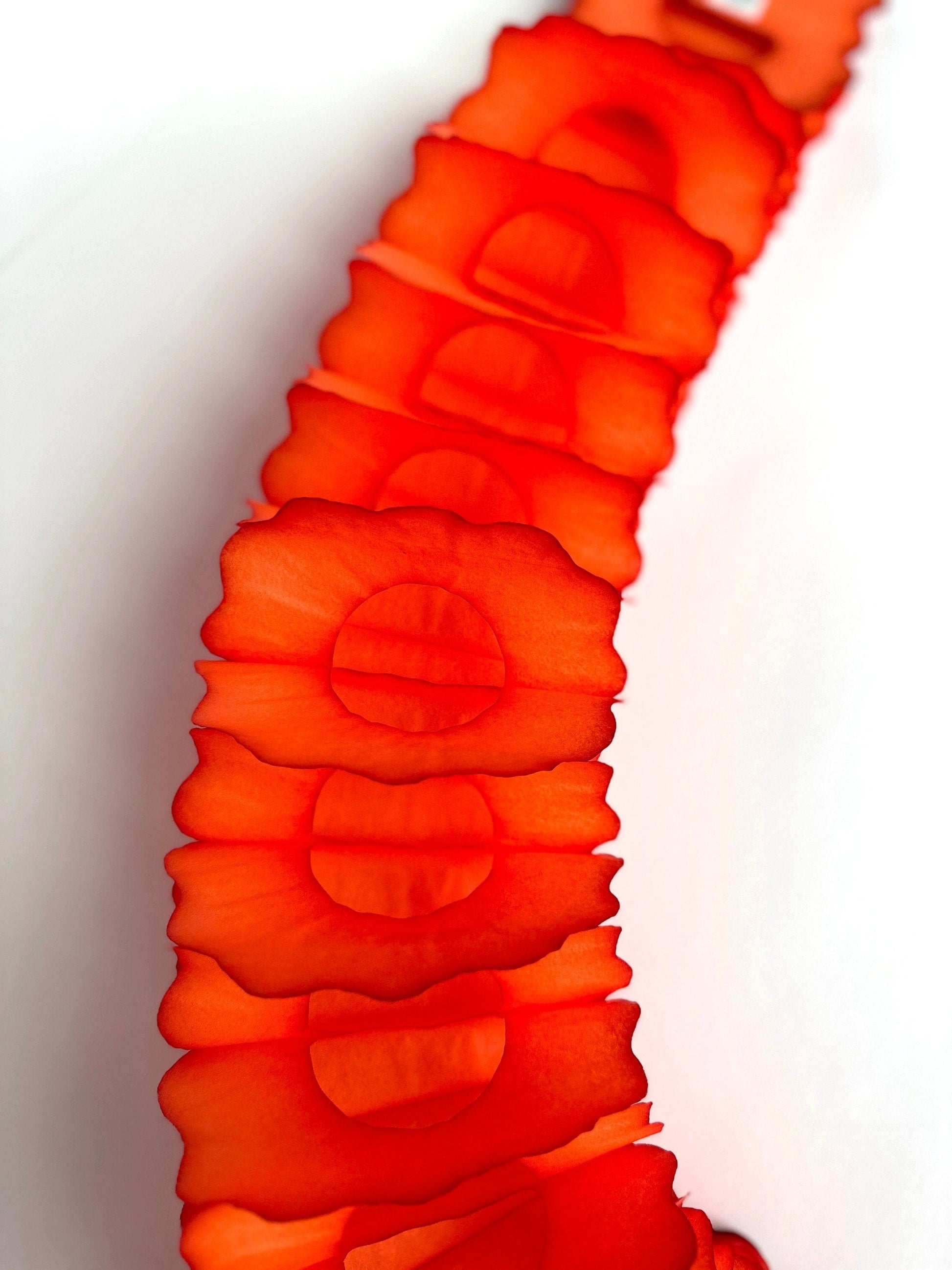Orange Classic vintage Paper Garlands - set of 3 - 142 " / 360cm - reusable
