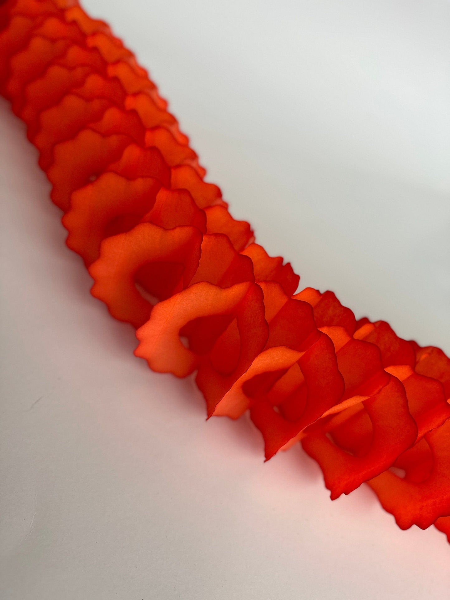 Orange Classic vintage Paper Garlands - set of 3 - 142 " / 360cm - reusable
