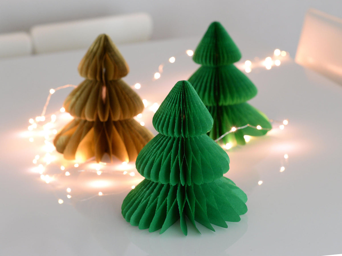 Paper Christmas tree decoration | Honeycomb balls | New year decoration | Winter party decor