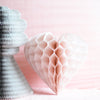 physical Paper heart Hanging paper decoration  25cm | Heart shape paper pom pom | Valentines day decor | Wedding decorations Decopompoms