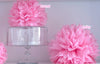 physical Paper pom pom in Cranberry | bright deep pink wedding decor | Birthday decorations | Christmas decor Decopompoms