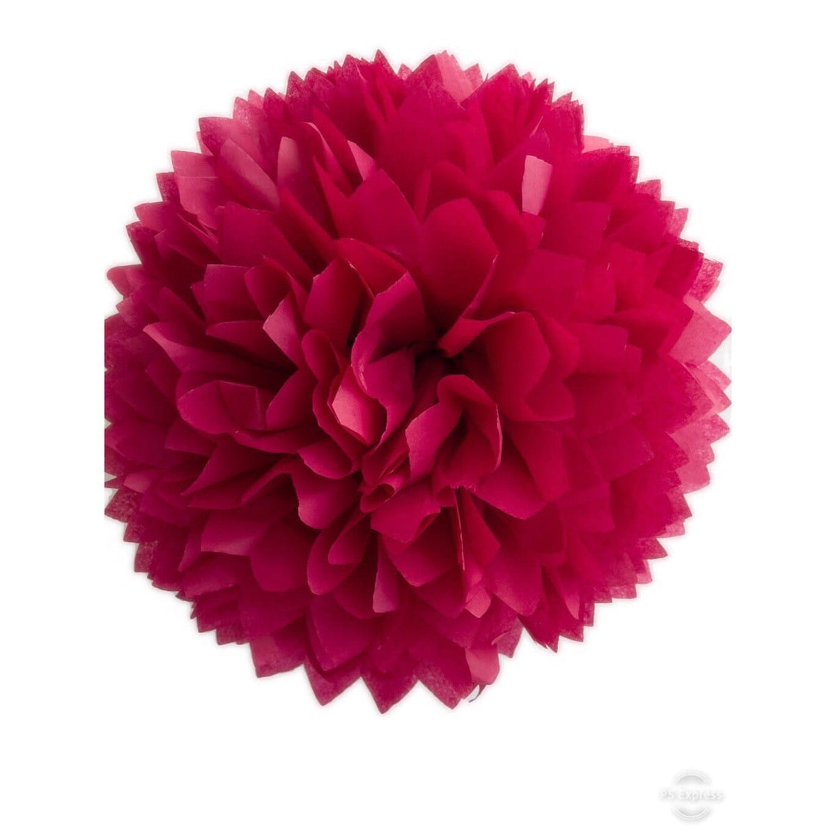 Paper pom pom in Cranberry | bright deep pink wedding decor | Birthday decorations | Christmas decor