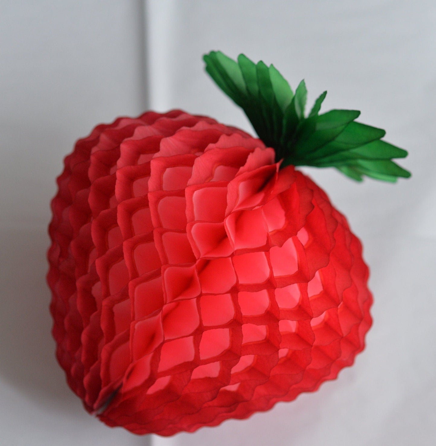 Paper strawberry honeycomb - size of 39 cm / Strawberry Party - Berry Sweet Birthday