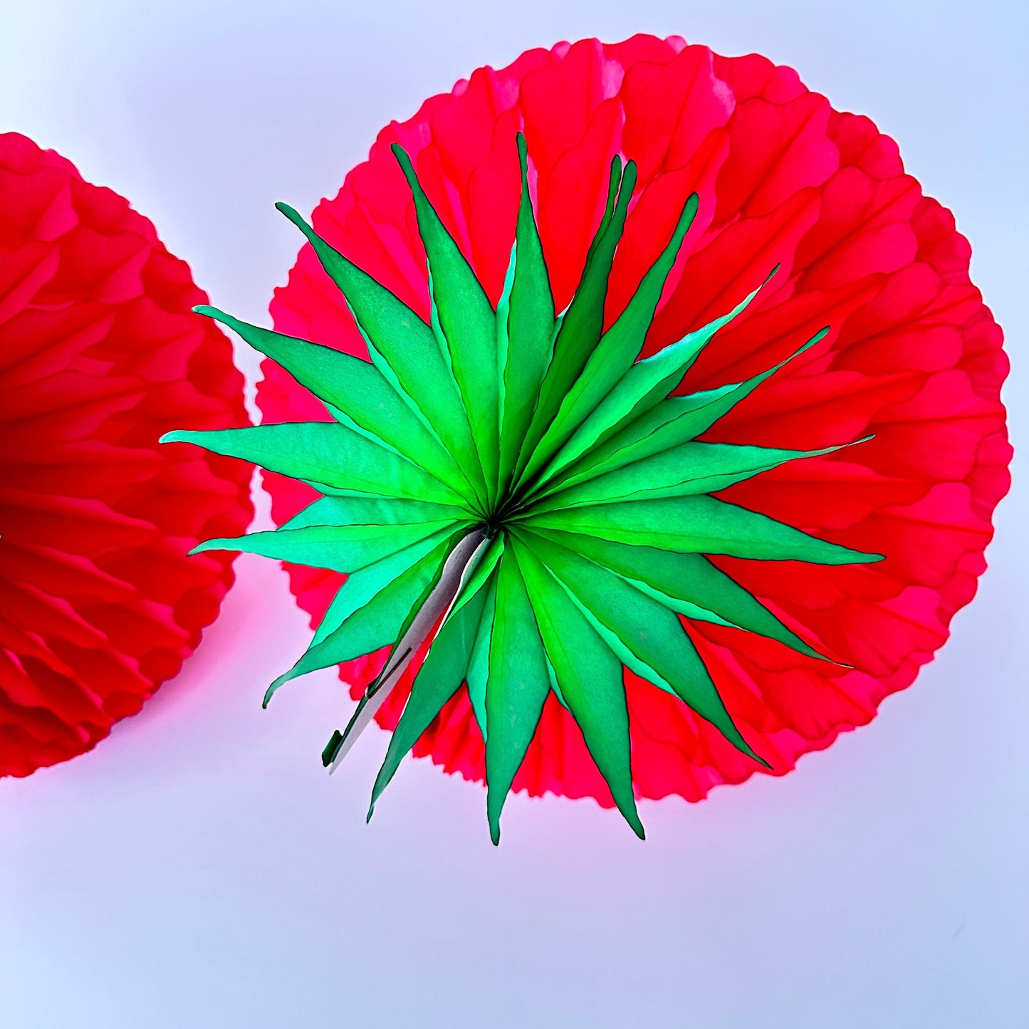 Paper strawberry honeycomb - size of 39 cm / Strawberry Party - Berry Sweet Birthday