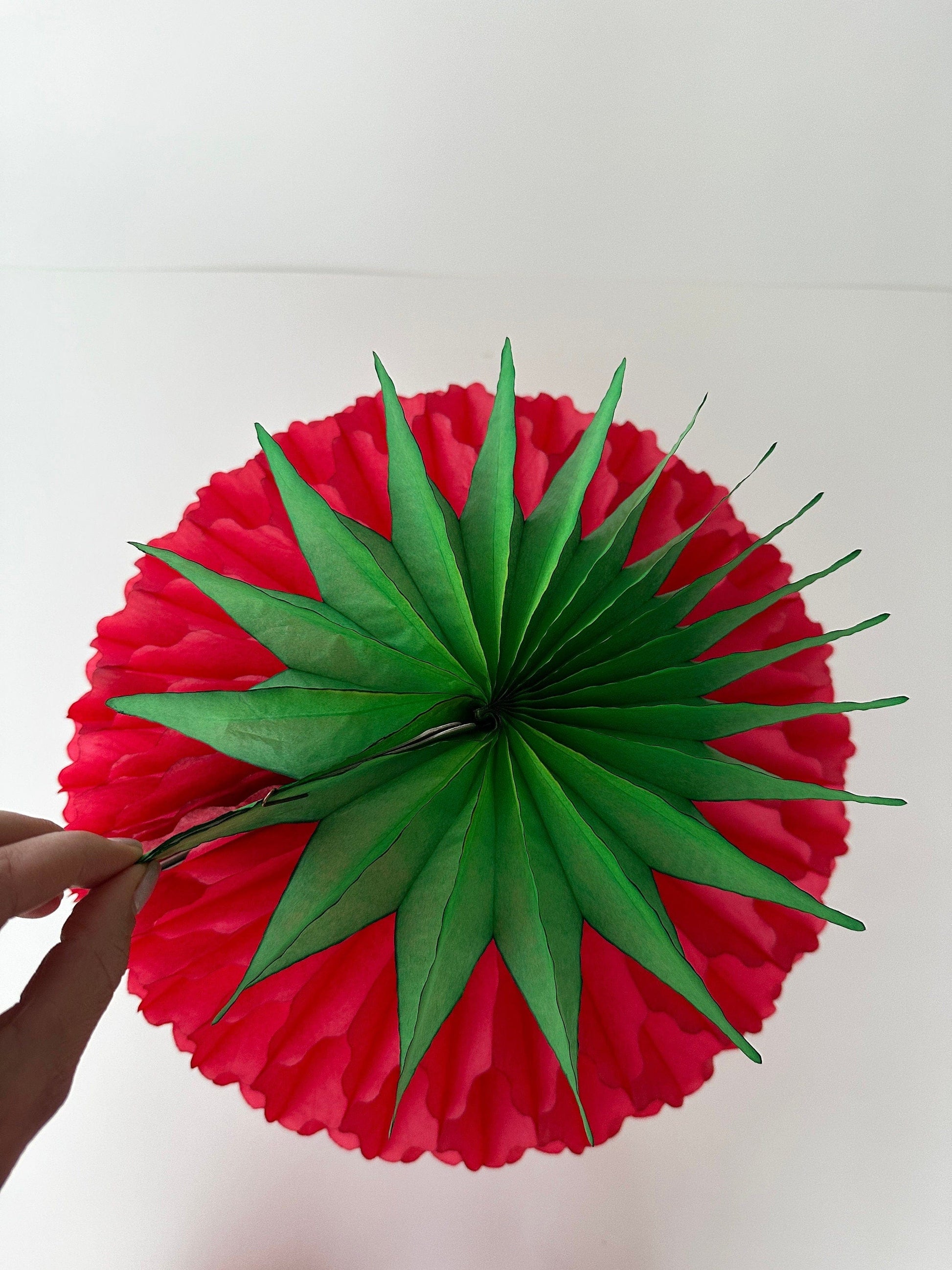 Paper strawberry honeycomb - size of 39 cm / Strawberry Party - Berry Sweet Birthday