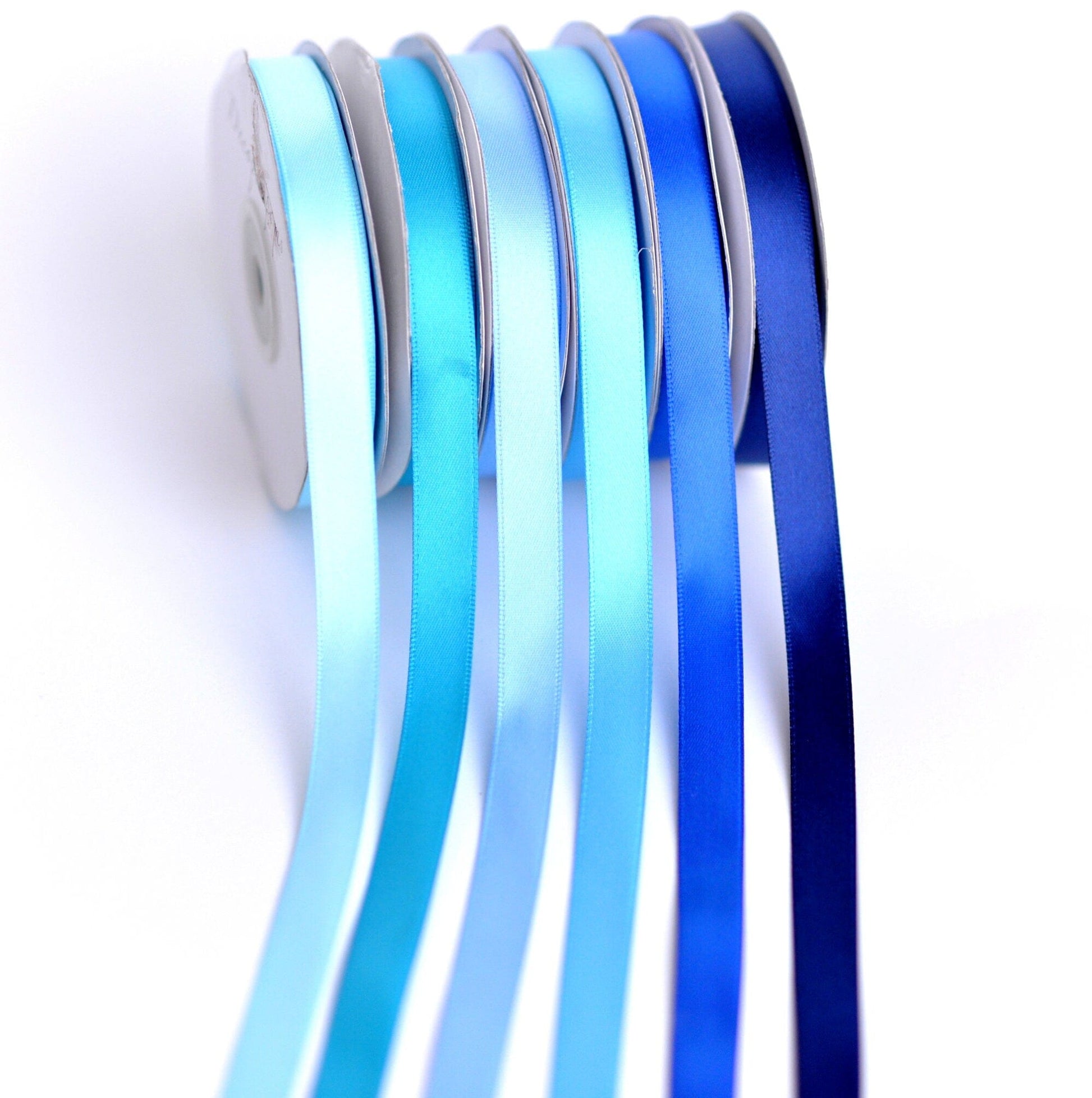 Parade Blue double sided satin ribbon full roll 25m 6 /12 mm royal blue Gift Wrap ribbon bright blue Ribbon Gift Ribbon Decoration Wrapping