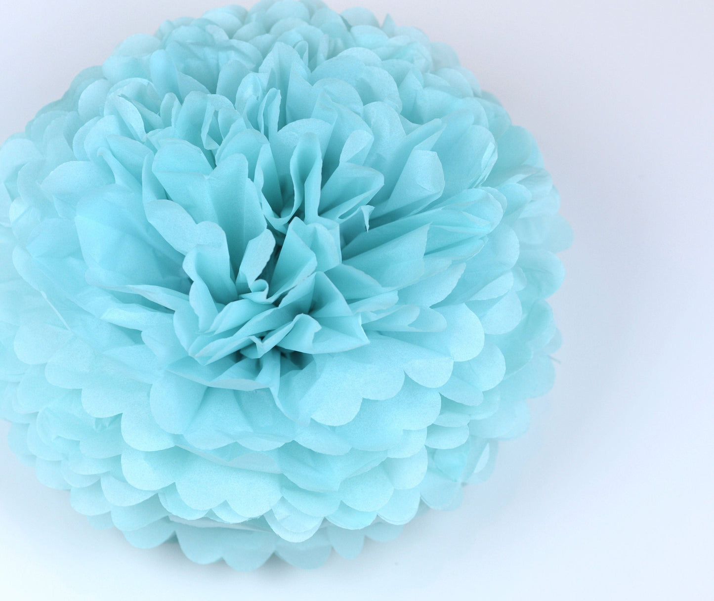 Red, light blue and ivory Tissue Paper Pom Poms party decoration Set 15 psc mixed sizes Wedding, Birthday, baby shower Party Decorations