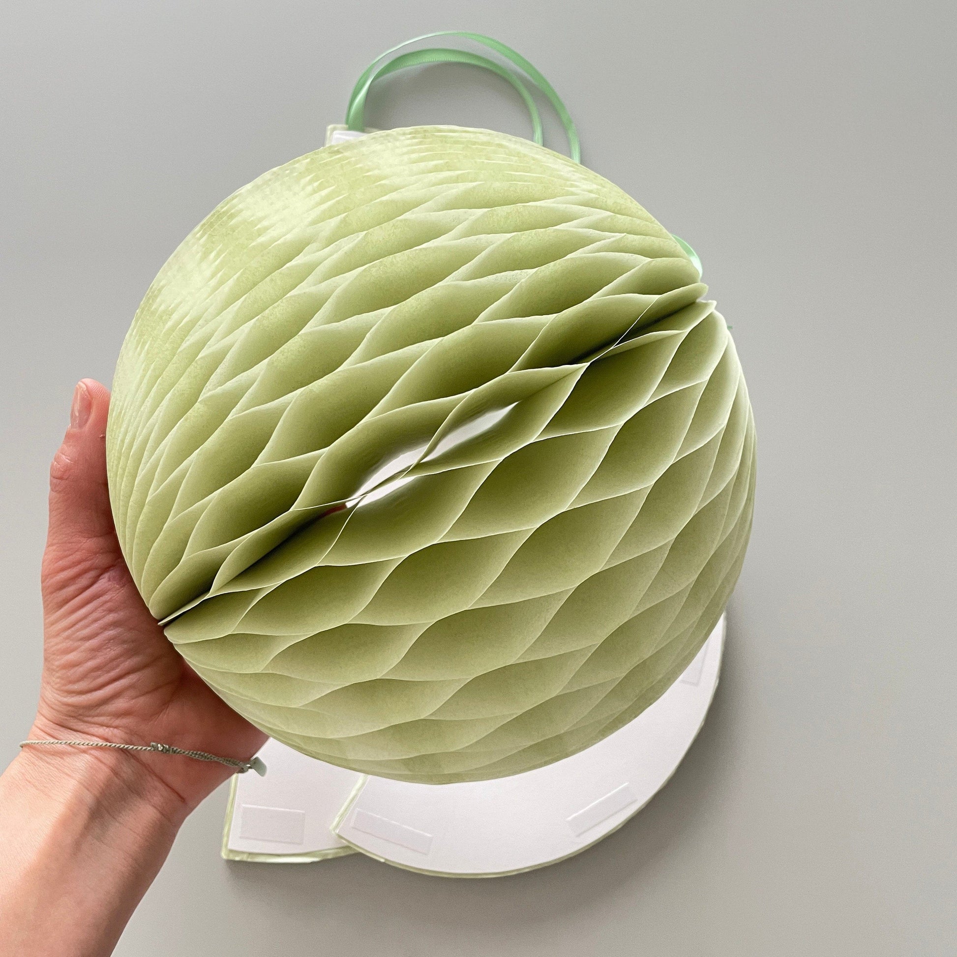 Sage Green, Celery, Light Green, and Almond Milk paper Honeycomb Balls Set - Paper Decorations