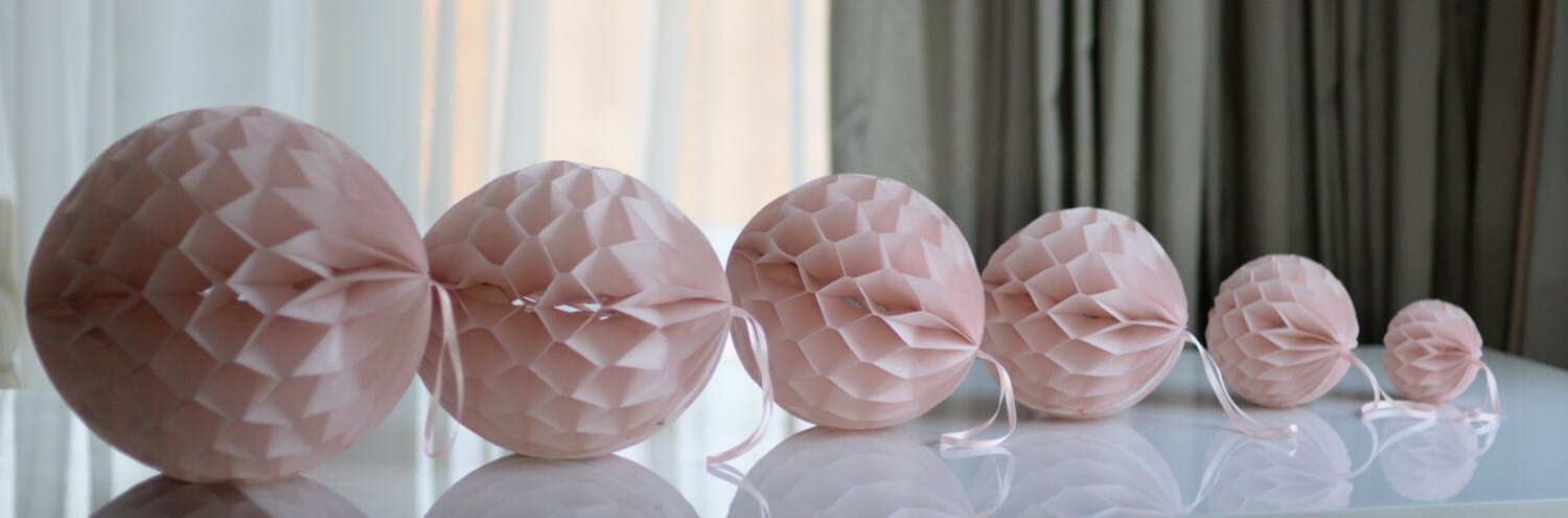 Sage Green, Celery, Light Green, and Almond Milk paper Honeycomb Balls Set - Paper Decorations