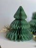 physical Sage green paper  honeycomb Christmas tree | Dusty green Honeycomb Christmas tree | Festive home decor | Xmas table centrepiece Decopompoms