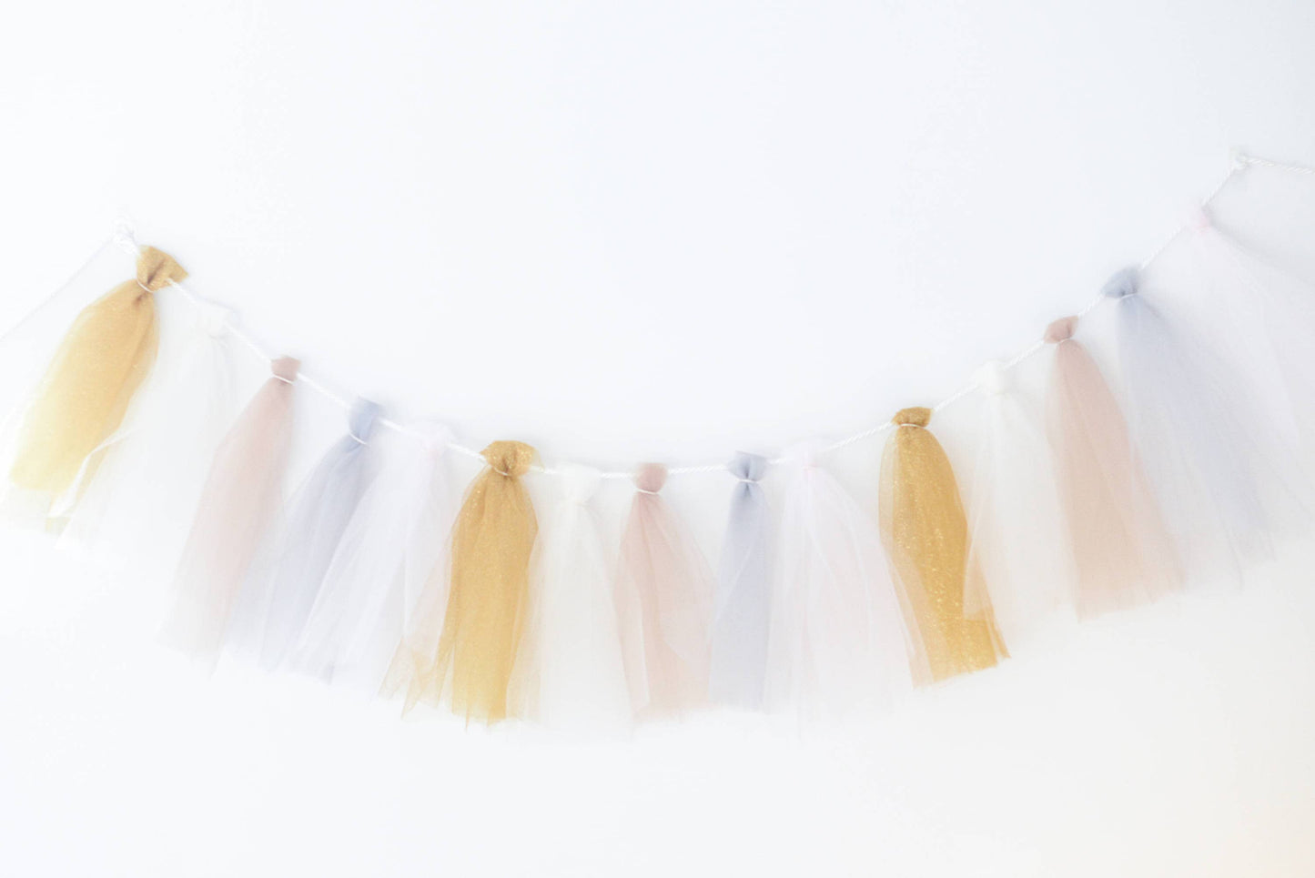 Tulle Tassel Garland, Birthday Party Banner, Nursery Decor, Fairy Lights Garland - customizable
