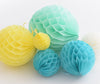 physical TURQUOISE paper honeycomb ball | Nautical party decor |Gender reveal party Decopompoms