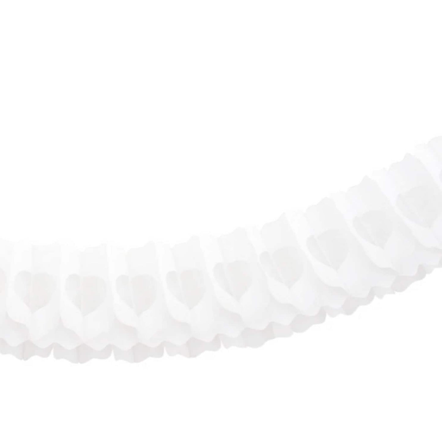 White Classic tissue Paper honeycomb Garland set 3PSC - 360cm / 11.8ft each wedding, birthday, baby shower decor, photo wall back drop