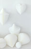 physical White Paper  honeycomb ornaments decorations | paper baubles | white Christmas decor | various shapes | centrepieces Decopompoms