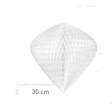 White Paper honeycomb ornaments decorations | paper baubles | white Christmas decor | various shapes | centrepieces