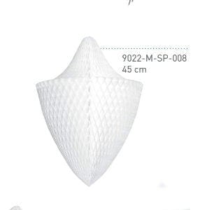 White Paper honeycomb ornaments decorations | paper baubles | white Christmas decor | various shapes | centrepieces