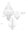 physical White Paper  honeycomb ornaments decorations | paper baubles | white Christmas decor | various shapes | centrepieces Decopompoms